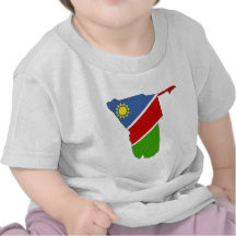 Namibia Flag Map full size T-shirts