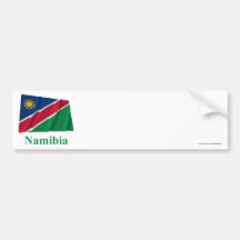 Namibia Waving Flag with Name Bumper Stickers