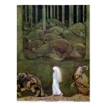 Namn: En kv?ll vid midsommartid gingo de med Bianc Post Card