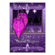 nana and grandad, three wise men season's greeting card