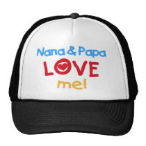 Nana and Papa Love Me hats