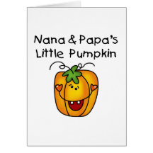 Nana and Papa's Little Pumpkin T-shirts Card