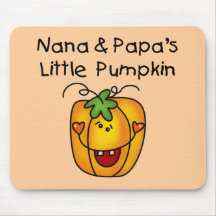Nana and Papa's Little Pumpkin T-shirts Mousepad