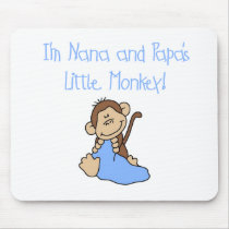 Nana and Papa's Monkey - Blue Tshirts and Gifts Mousepads