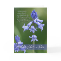 Nana Birthday Card - Bluebells