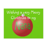 Nana Christmas ornament postcard