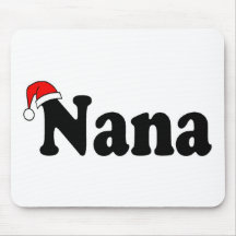 Nana Christmas Santa Hat Mouse Pads