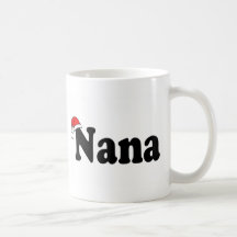 Nana Christmas Santa Hat Mug