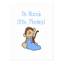 Nana's Little Monkey - Blue Tshirts and Gifts Post Card