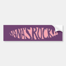 nanas rock bumper stickers