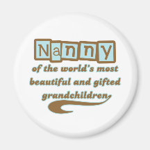 Nanny of Gifted Grandchildren Refrigerator Magnet