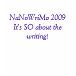 NaNoWriMo 2009It's SO about the writing! t-shirts