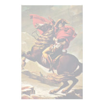 Napoleon Crossing The Alps,  By David Jacques-Loui Stationery Paper
