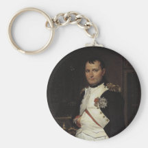 Napoleon in his Study by Jacques Louis David Keychains