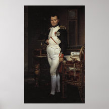 Napoleon in his Study by Jacques Louis David Print