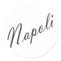 napoli round stickers