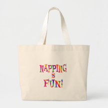 Napping is Fun Canvas Bags