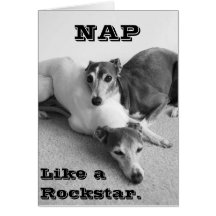 Napping Italian Greyhounds Greeting Card