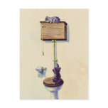 NAPPING on the WATER CLOSET by SHARON SHARPE Postcard