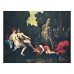 Narcissus And Echo By Poussin Nicolas Custom Announcement