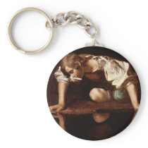 Narcissus by Caravaggio Key Chains