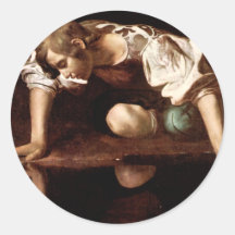 Narcissus, Caravaggio Sticker