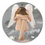 Narnia Angel Resting! Round Sticker