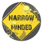 NARROW MINDED ROAD SIGN stickers