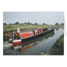 Narrowboat birthday card