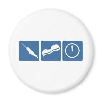 Narwhal - Bacon - Midnight Fridge Magnet