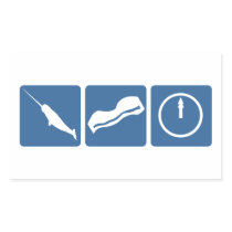 Narwhal - Bacon - Midnight Rectangle Sticker