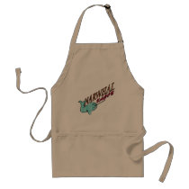 Narwhal Bacon Retro Logo Aprons