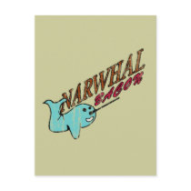 Narwhal Bacon Retro Logo