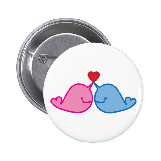 narwhal love pin