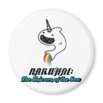 Narwhal:The Unicorn of the Sea Fridge Magnet