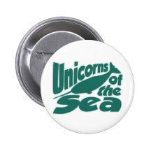 Narwhal Unicorn of the Sea Button