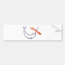 narwhal whale and bacon bumper stickers