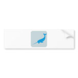 Narwhal Whale Icon Bumper Stickers