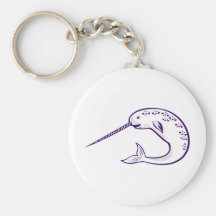 narwhal whale key chains