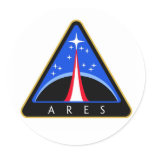 NASA Ares Rocket Logo Round Sticker