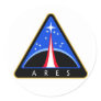 NASA Ares Rocket Logo Round Sticker