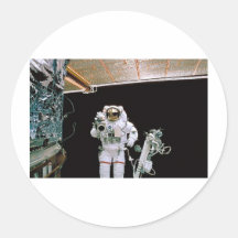 NASA EVA HUBBLE ROUND STICKERS