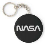 NASA Grey Worm Logo keychains