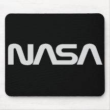 NASA Grey Worm Logo Mouse Mats