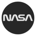 NASA Grey Worm Logo stickers