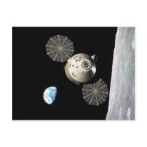 NASA Orion in Lunar Orbit Postcard