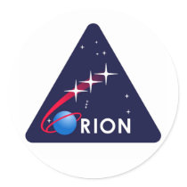 NASA Orion Logo Round Stickers