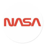 NASA Red Worm Logo stickers