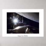 NASA: Shuttle Endeavour sunburst over Earth. posters