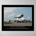 NASA Space Shuttle Discovery hitch ride on Boeing posters